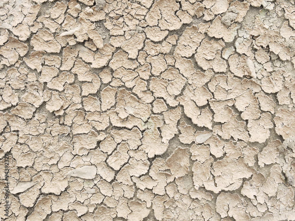 Closeup of dry soil
