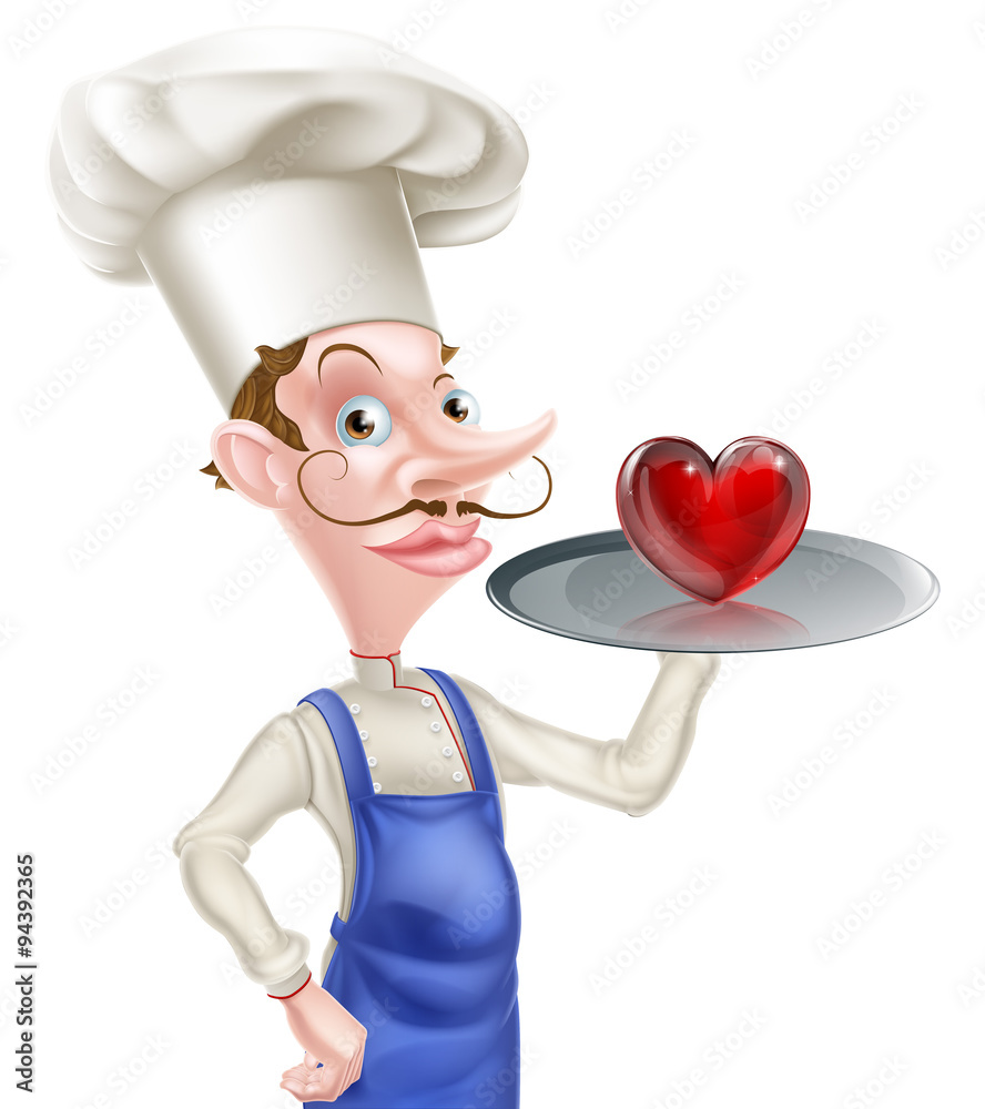 Cartoon Chef with Heart