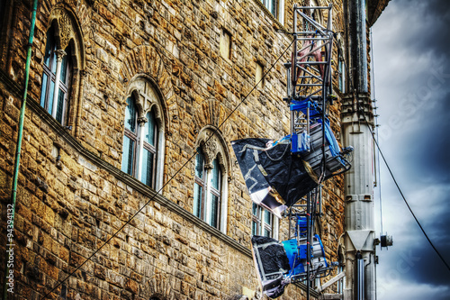 movie spot lights in Palazzo Vecchio photo