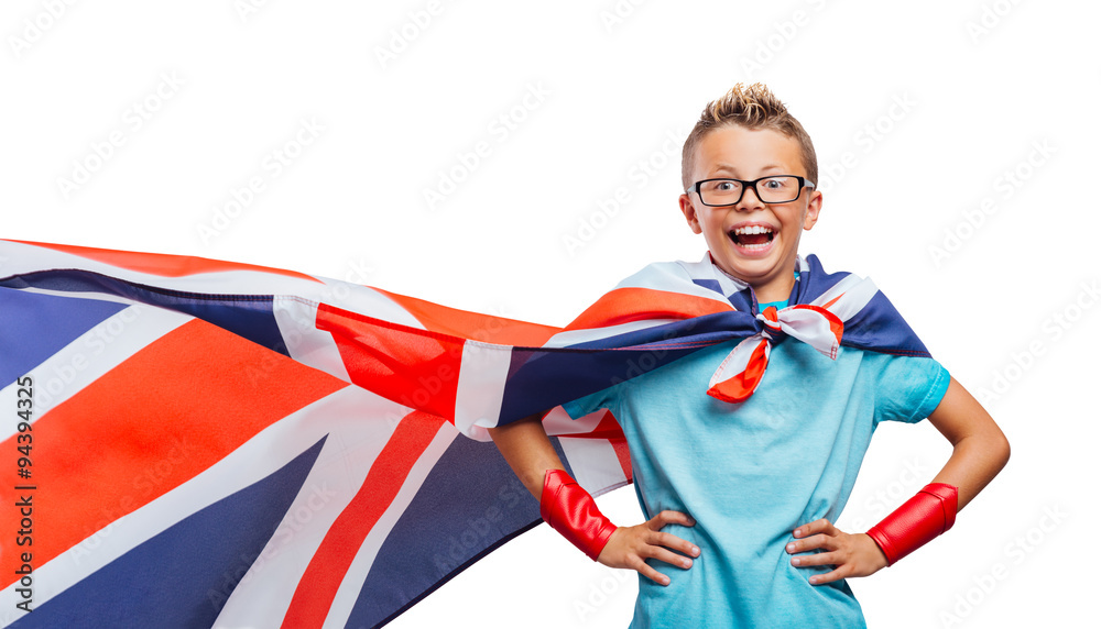 Fototapeta premium Smiling superhero posing