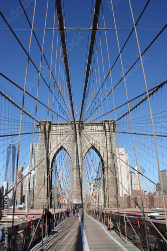 Fototapeta Naklejka Na Ścianę i Meble -  New York, le Brooklyn Bridge