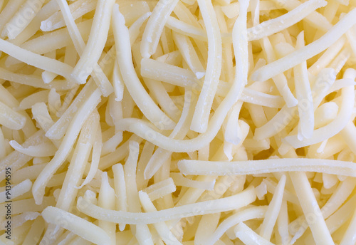 Close view of natural white mild cheddar cheese