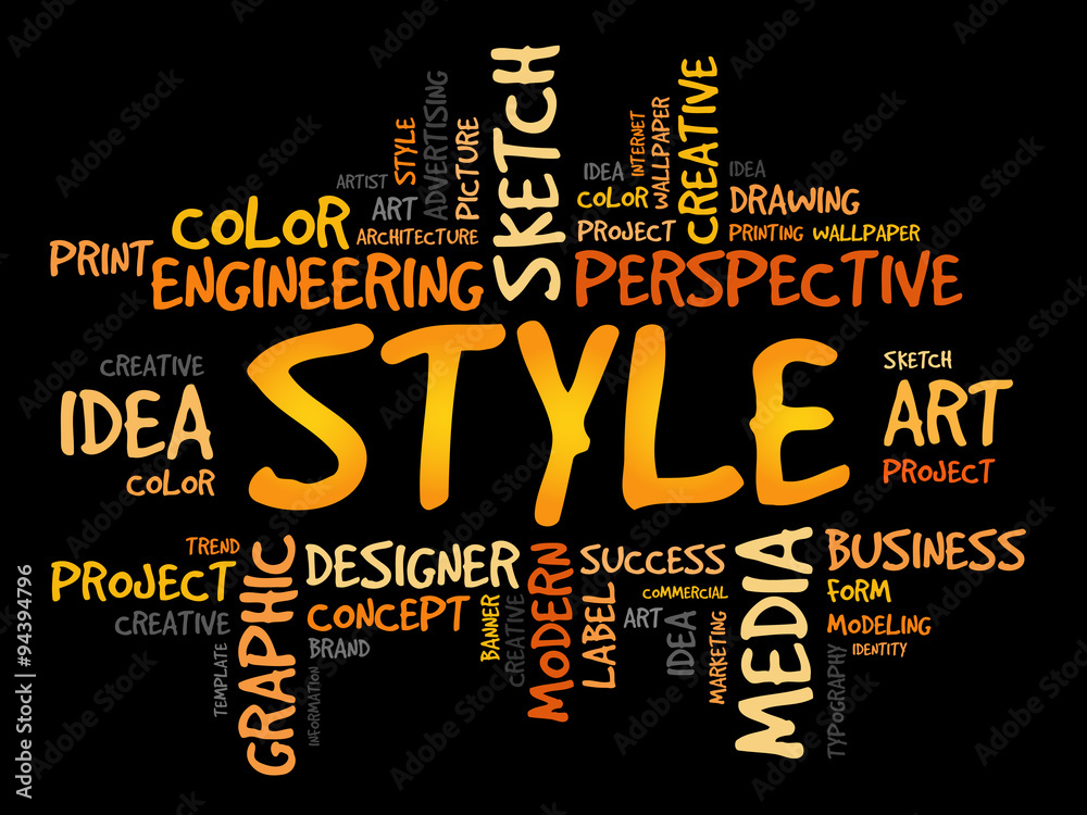 Obraz premium STYLE word cloud concept