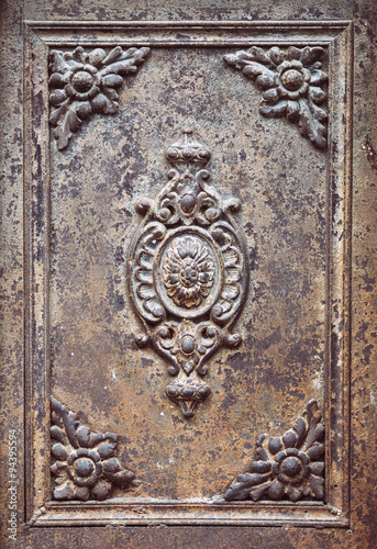 Old metal door texture with rust © klublu