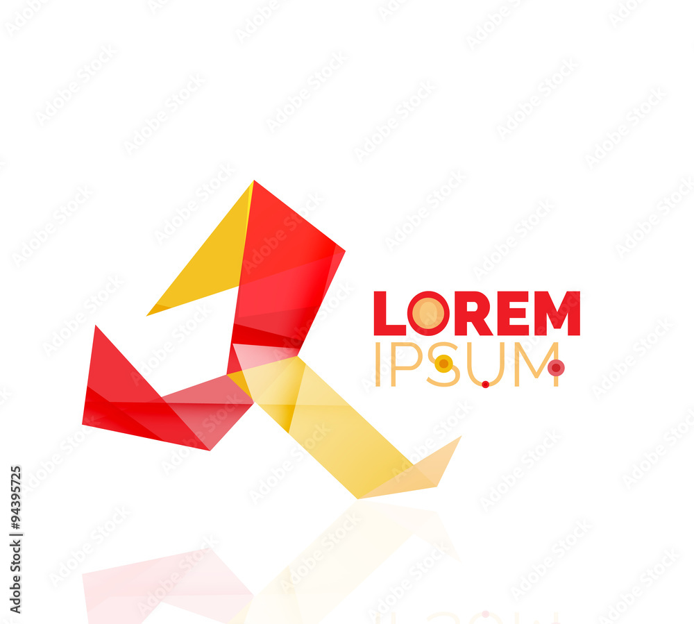 Logo, abstract geometric business icon Logo, abstract geometric business icon