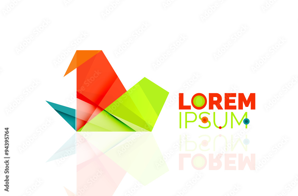 Logo, abstract geometric business icon