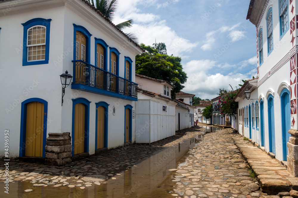 View of an old colonial town Paraty, Brazil