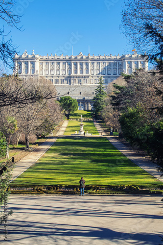 royal palace garden's view in madrid