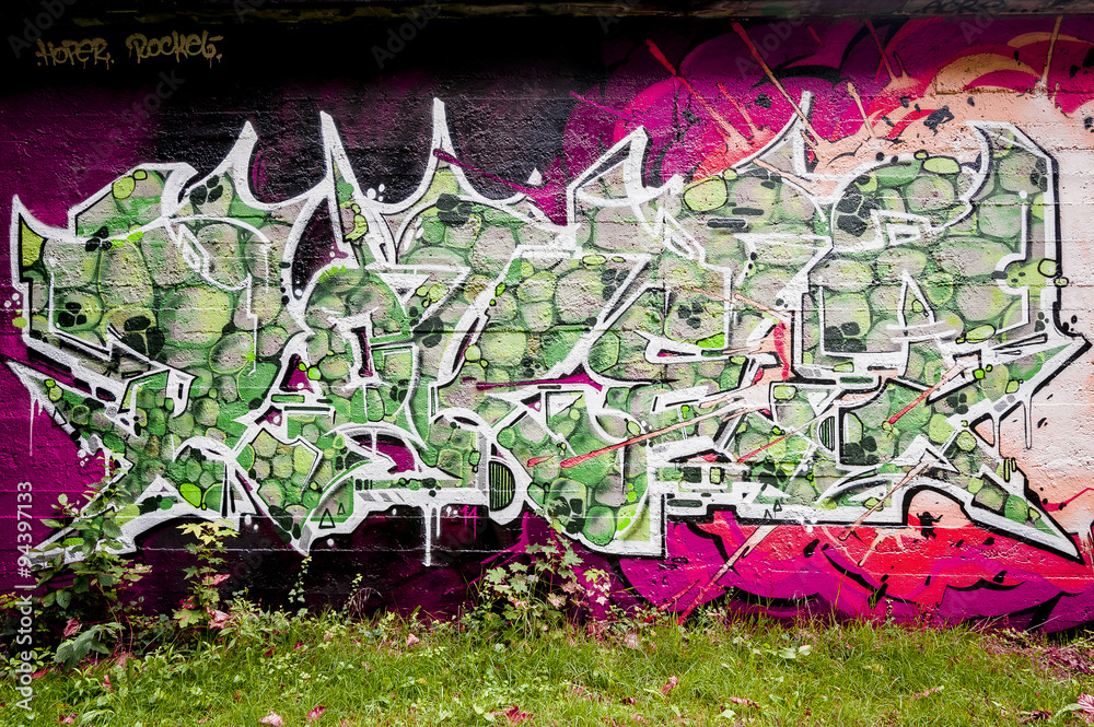 Fototapeta Mur de graffitis