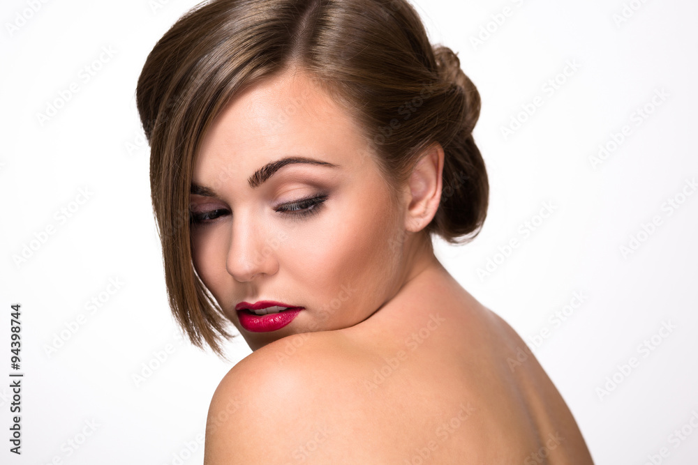 Beautiful woman posing in photo studio Beautiful woman posing in photo studio