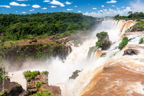 Iguacu  Iguazu  falls on a border of Brazil and Argentina