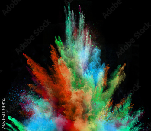 Launched colorful powder on...