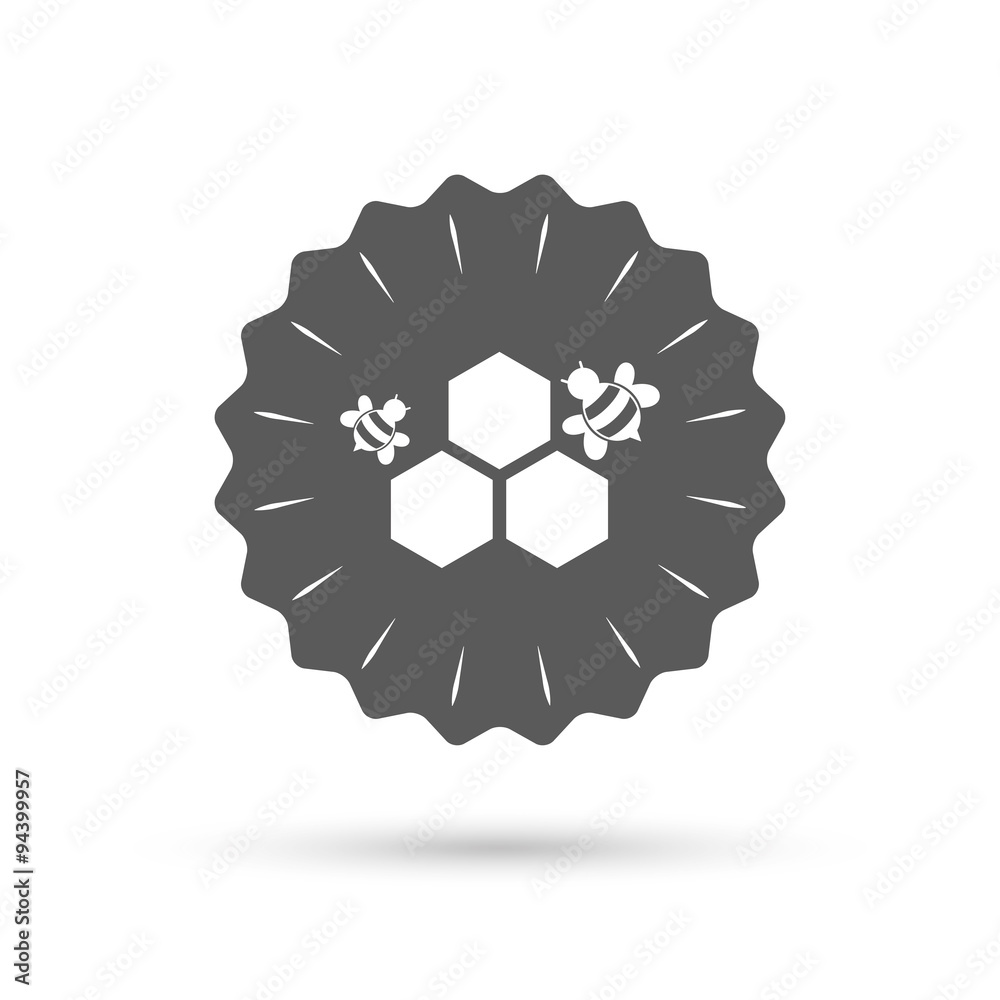Honeycomb sign icon. Honey cells symbol. Honeycomb sign icon. Honey cells symbol.