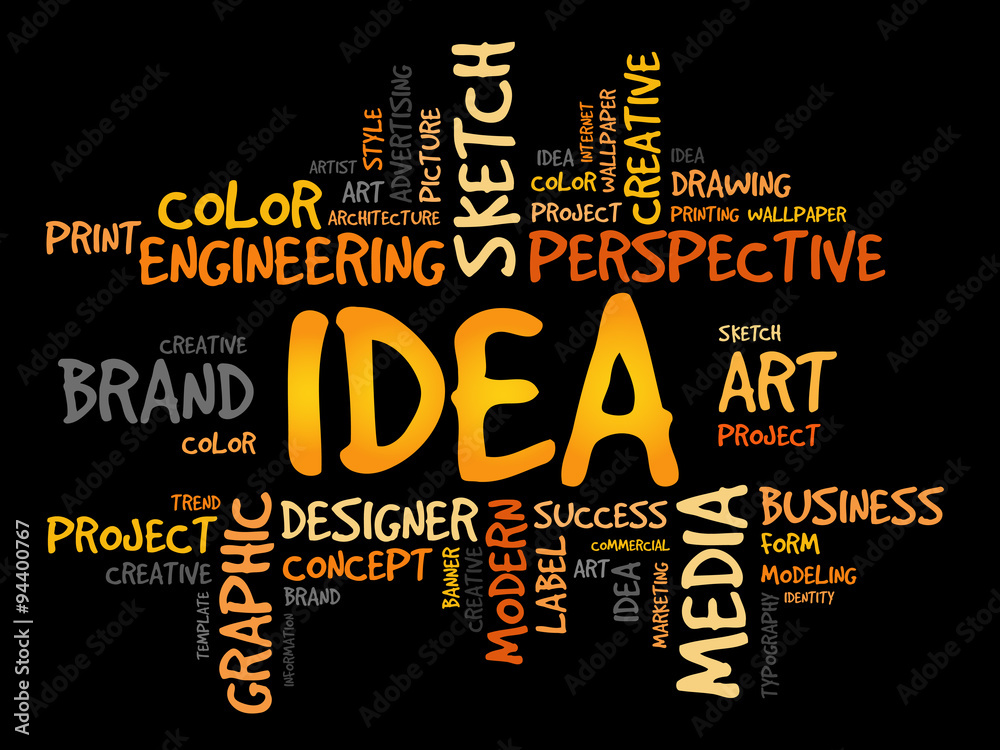 Obraz premium IDEA word cloud, business concept
