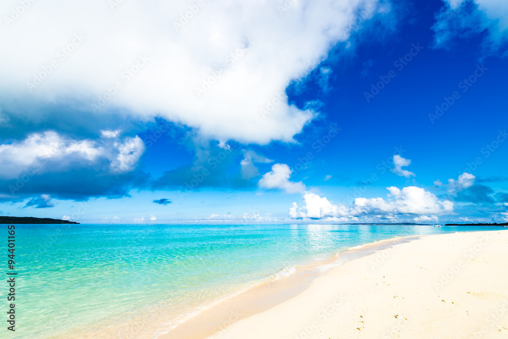 Sea, beach, seascape. Okinawa, Japan, Asia.