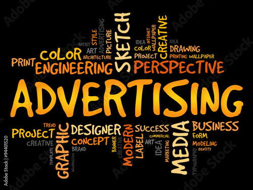 ADVERTISING word cloud, business concept
