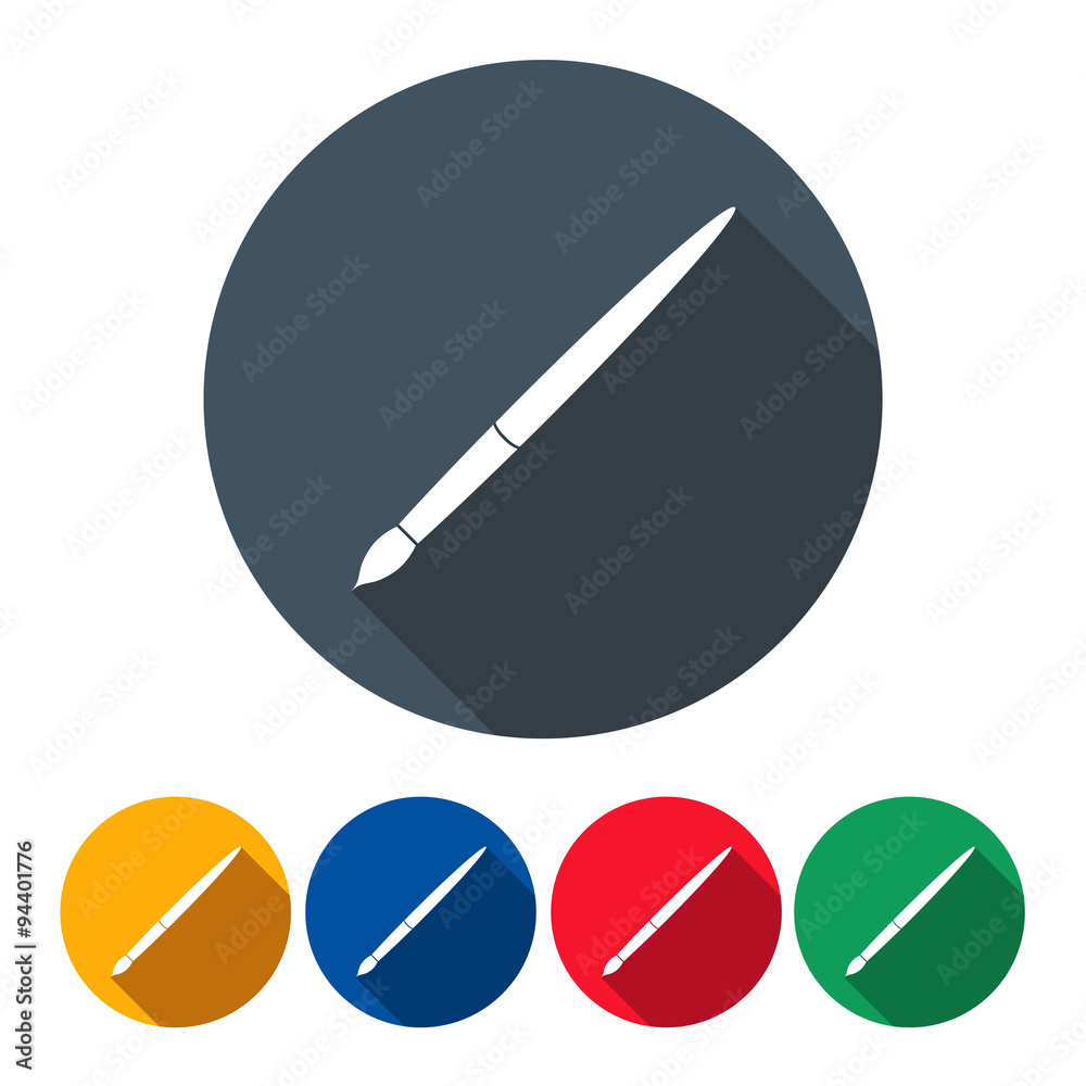 brush icons set in the style flat design brush icons set in the style flat design