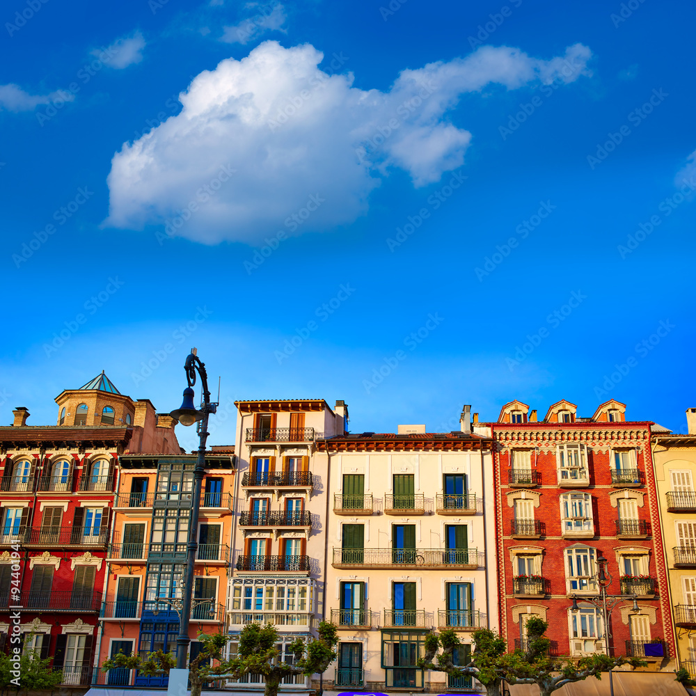 Fototapeta premium Pamplona Navarra Spain plaza del Castillo square