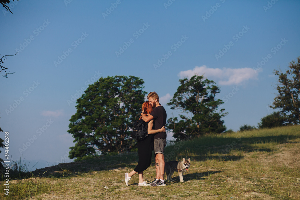 Photo of a couple in the mountains