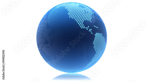 Globe abstract dotted