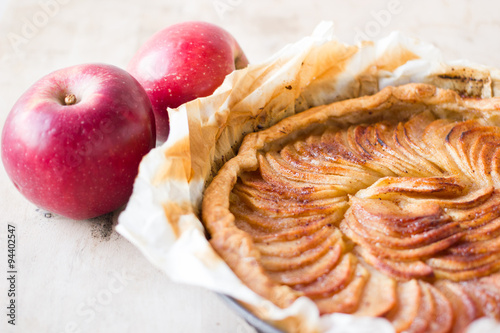 Tarte aux pommes rouges