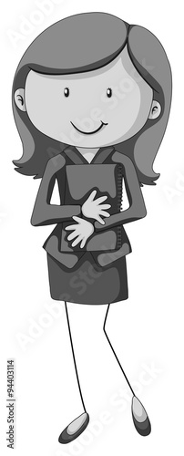 Businesswoman holding some document