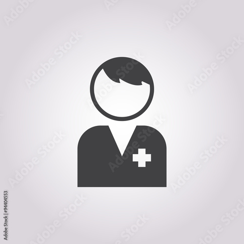 Vector icon of Doctor. On White Background