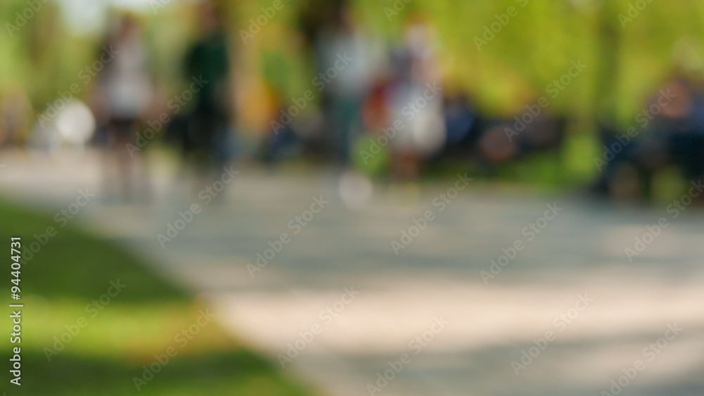 People have rest and walking in city park. Blurred scene4K ( 3840x2160)
People have rest and walking in city park. Blurred scene4K ( 3840x2160)