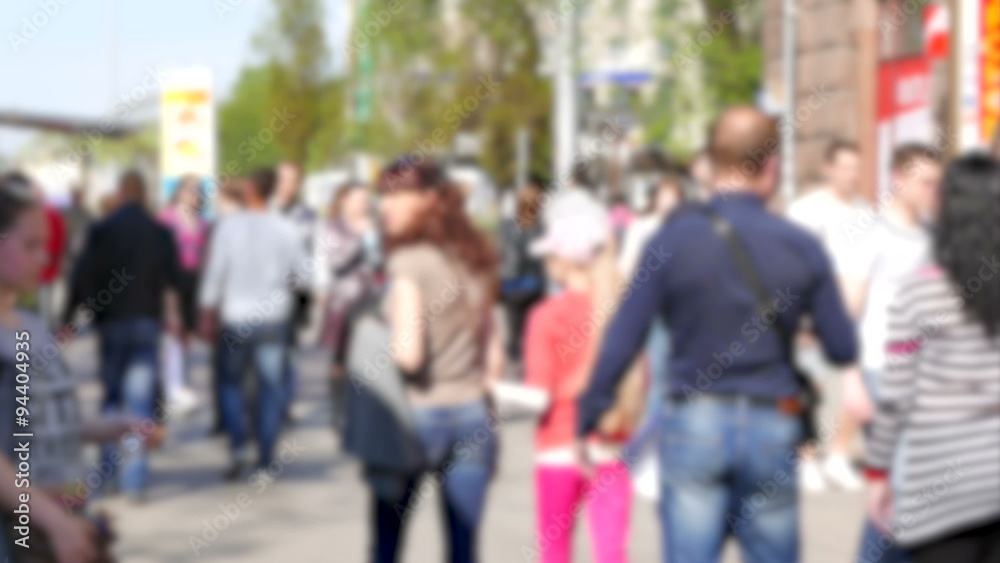 City street blurred scene with people against. 4K ( 3840x2160) City street blurred scene with people against. 4K ( 3840x2160)