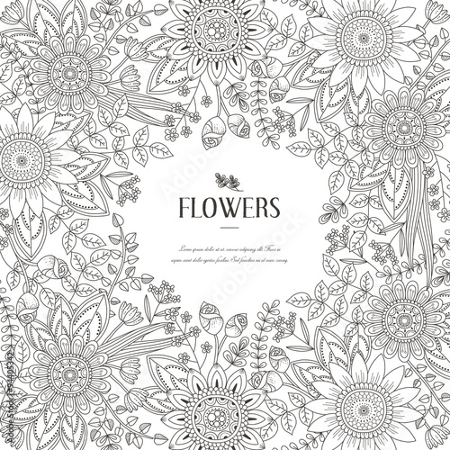 splendid flower frame