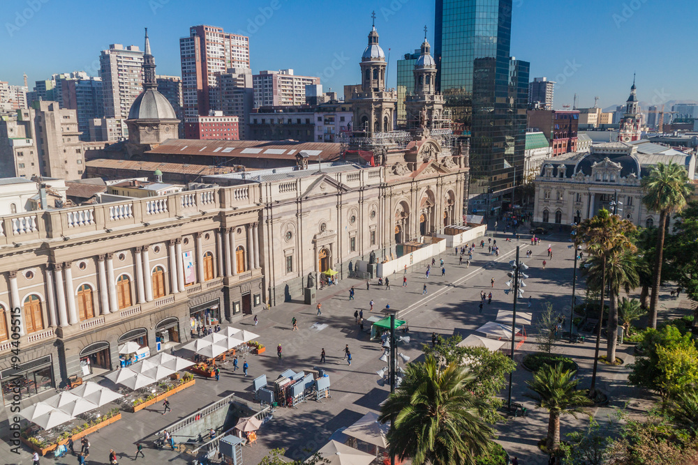 Plaza de Armas square in Santiago, Chile