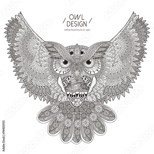 gorgeous owl coloring page
