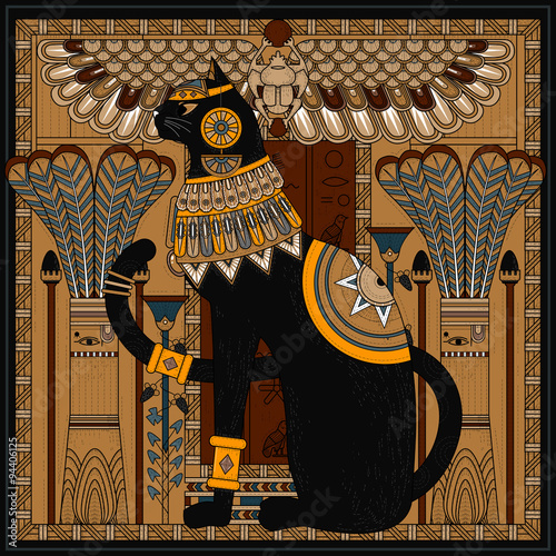 elegant cat coloring page