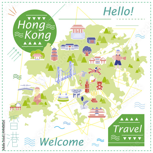 Hong Kong travel map