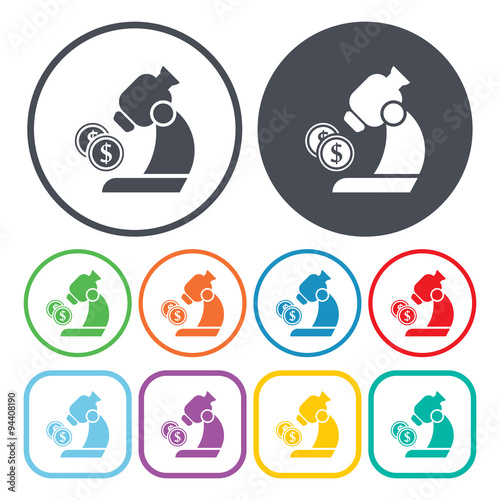 Illustration of  microscope icon
