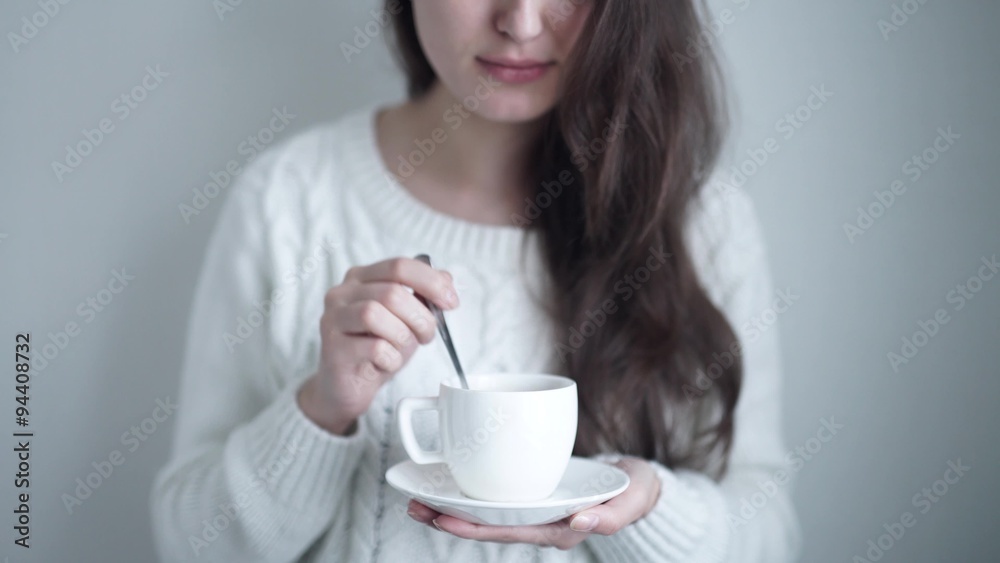 a beautiful woman drinking a beautiful woman drinking