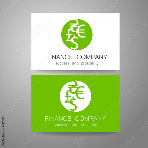 financial company dollar euro sign logo photo