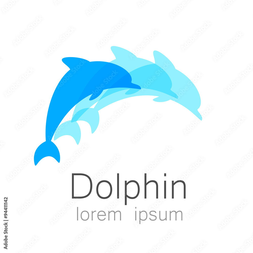 Naklejka premium dolphin logo