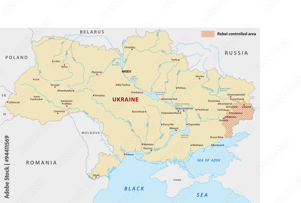 ukraine rebel controlled area map