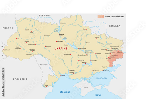 ukraine rebel controlled area map photo