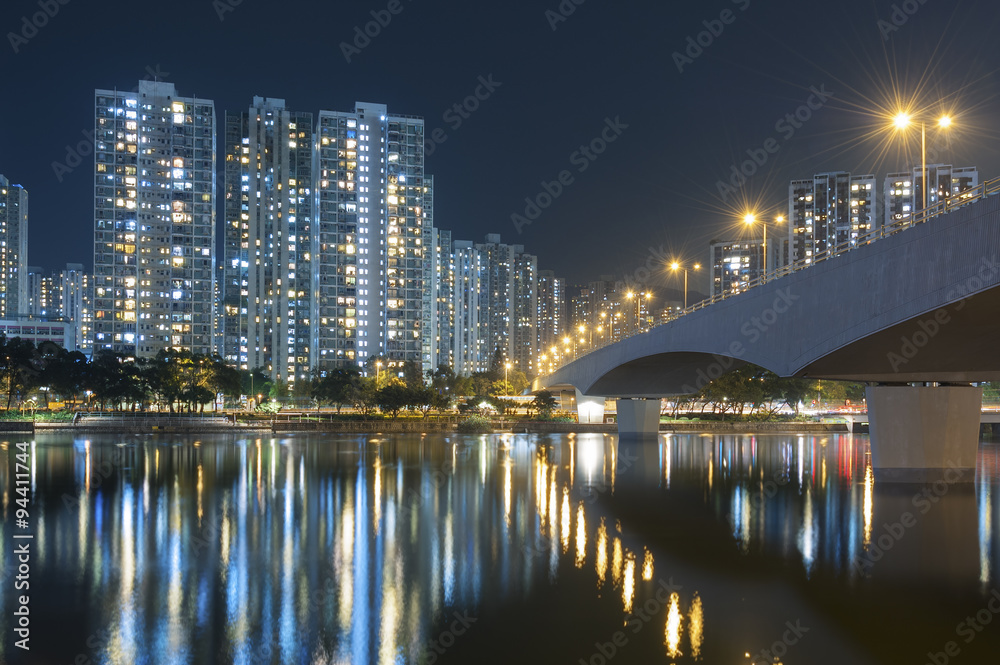 Naklejka premium Residential building in Hong Kong