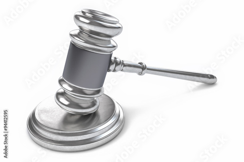 3D Law or Judge Concept Hammer.
