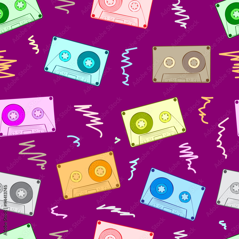 Seamless color audio cassettes and curve