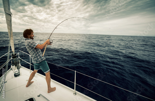 Fisherman in an ocean