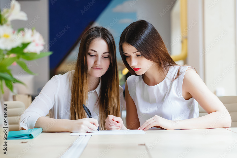 Fototapeta premium Businessteam working together on project