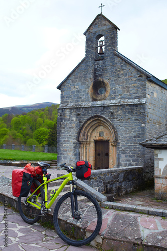 Roncesvalles begin of Way of Sain James biking photo