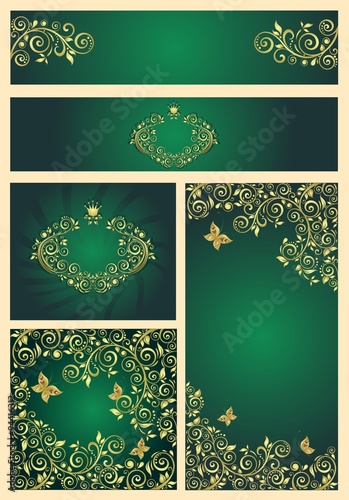 Ornate golden templates for you corporate style