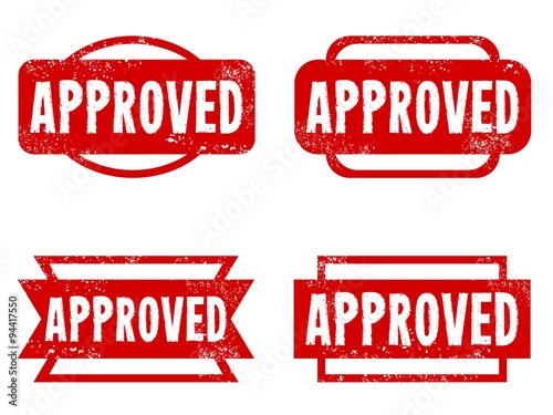 Approved grungy stamp