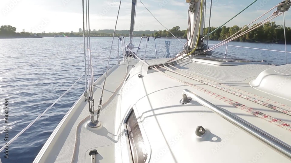 Yachting in the bay. Traveling on a yacht. Yachting in the bay. Traveling on a yacht.