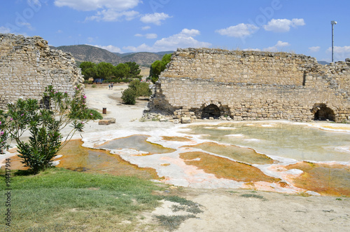 Ancient city of Heliopolis in Turkey. Wall. 